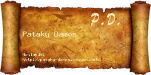 Pataky Damos névjegykártya